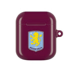 Aston Villa FC AirPods protective hard case in claret and blue with club crest design