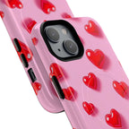 Pink Hearts iPhone Magsafe Phone Case