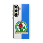 Blackburn Rovers Magnetic Samsung phone case with blue and white colors and dual-layer protection