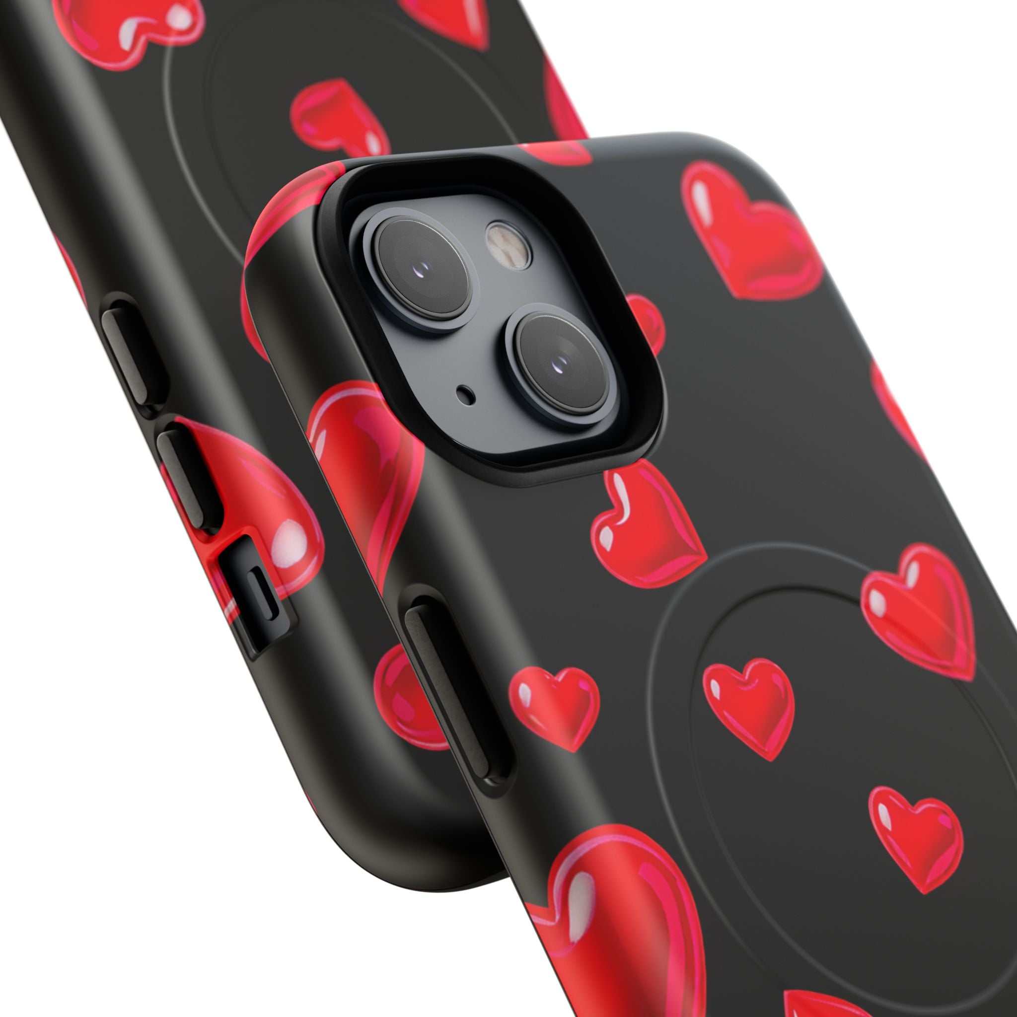 Black Hearts iPhone Magsafe Phone Case