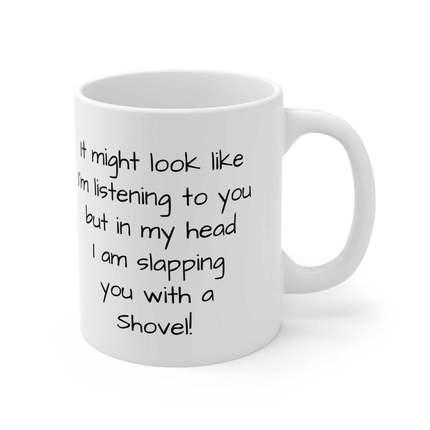 Cheeky Rude not Listening Ceramic Mug designed by Littlebitz 