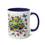 Fun Minion themed coffee mug with colorful design, ceramic, 11oz, glossy finish.