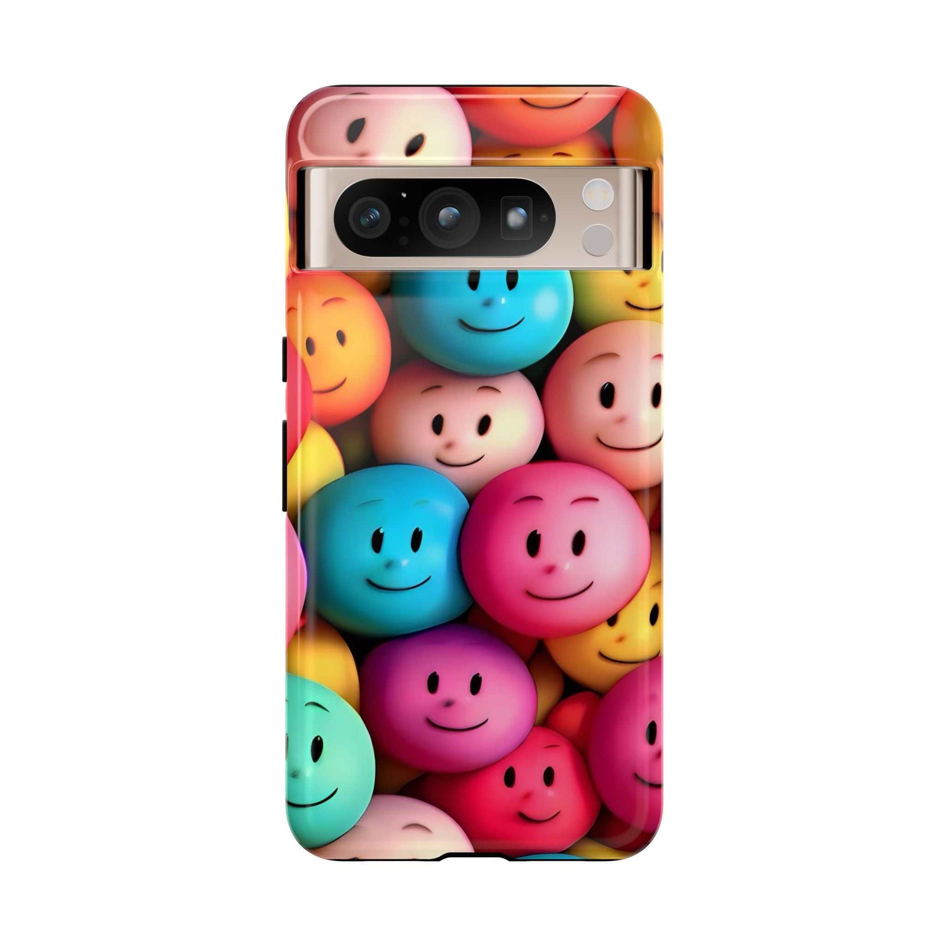 Fun Smiley Faces Google Pixel Phone Case designed by littlebitz