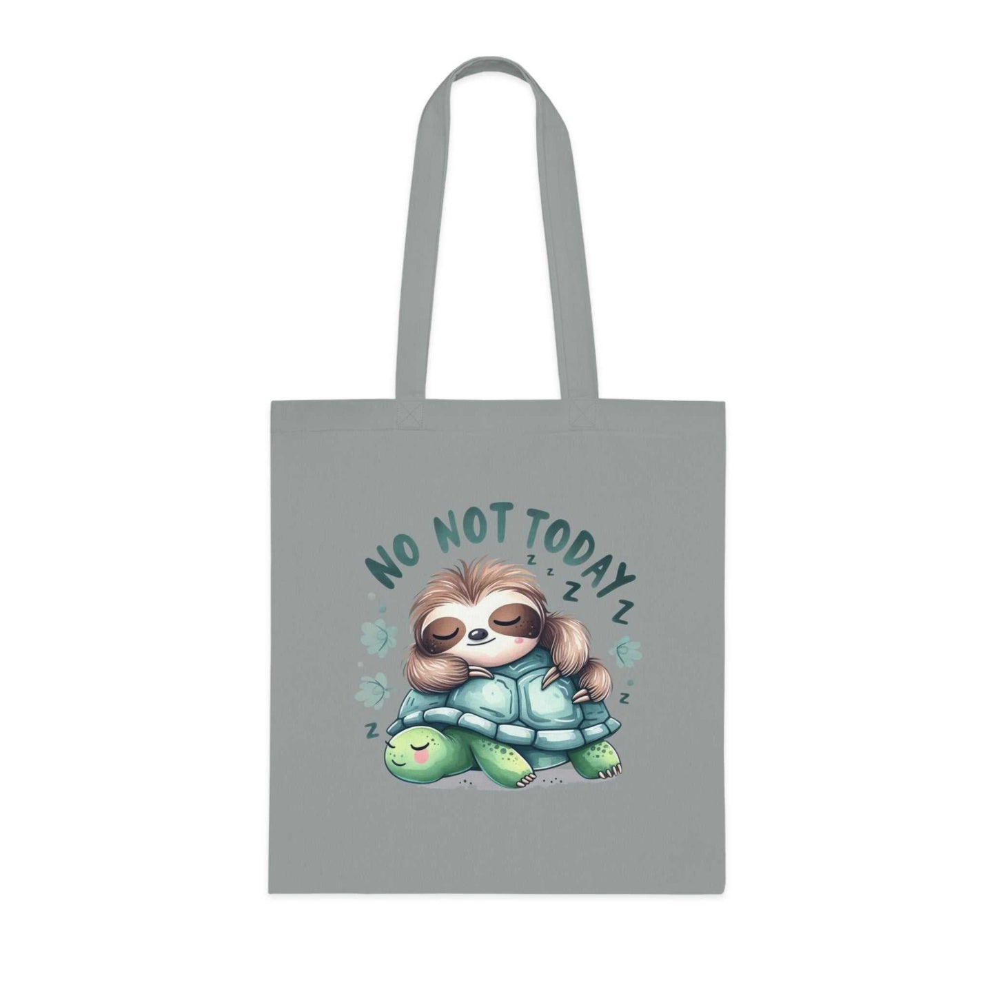 Cotton tote with cute sloth design, perfect for whimsical accessory lovers.