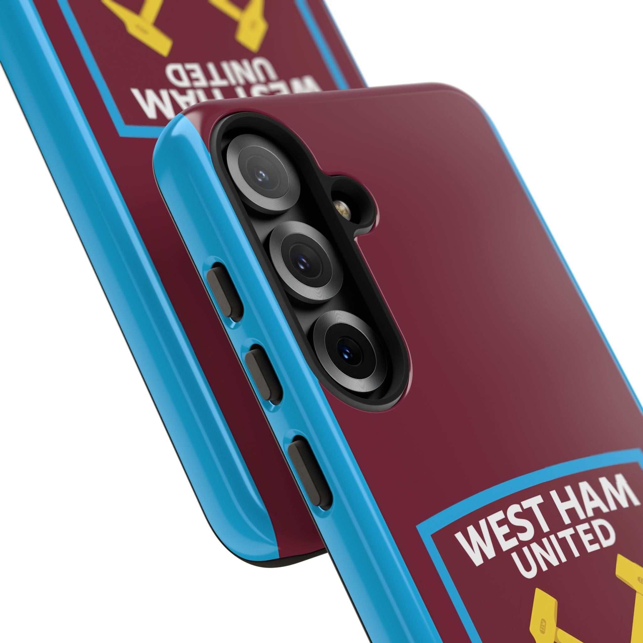 West Ham United Magnetic Samsung Case with claret and blue colors and dual-layer protection.
