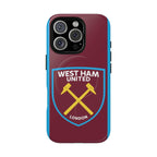 West Ham Utd MagSafe iPhone case in claret and blue with official-inspired crest and dual-layer protection