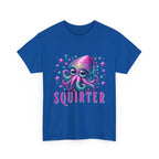 Squirter Fun Squid T-Shirt with cheeky squid graphic and bold design on soft cotton fabric