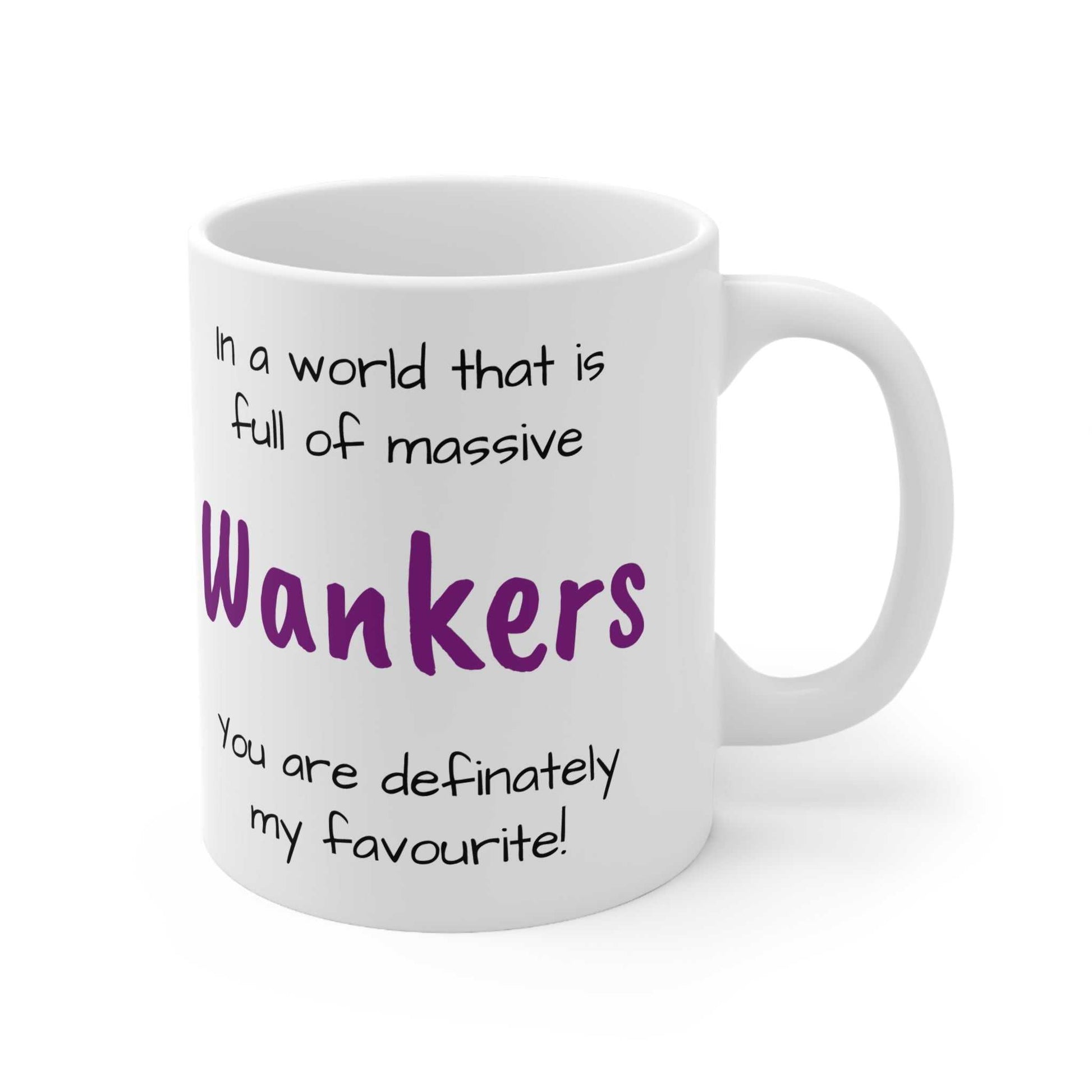 Cheeky Rude Massive Wankers Ceramic Mug Created By Littlebitz