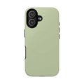 Sage Green iPhone MagSafe case with dual-layer protection and shock-absorbing TPU lining