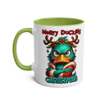 Sarky Christmas Mug with duck design and humorous twist, 11oz ceramic.