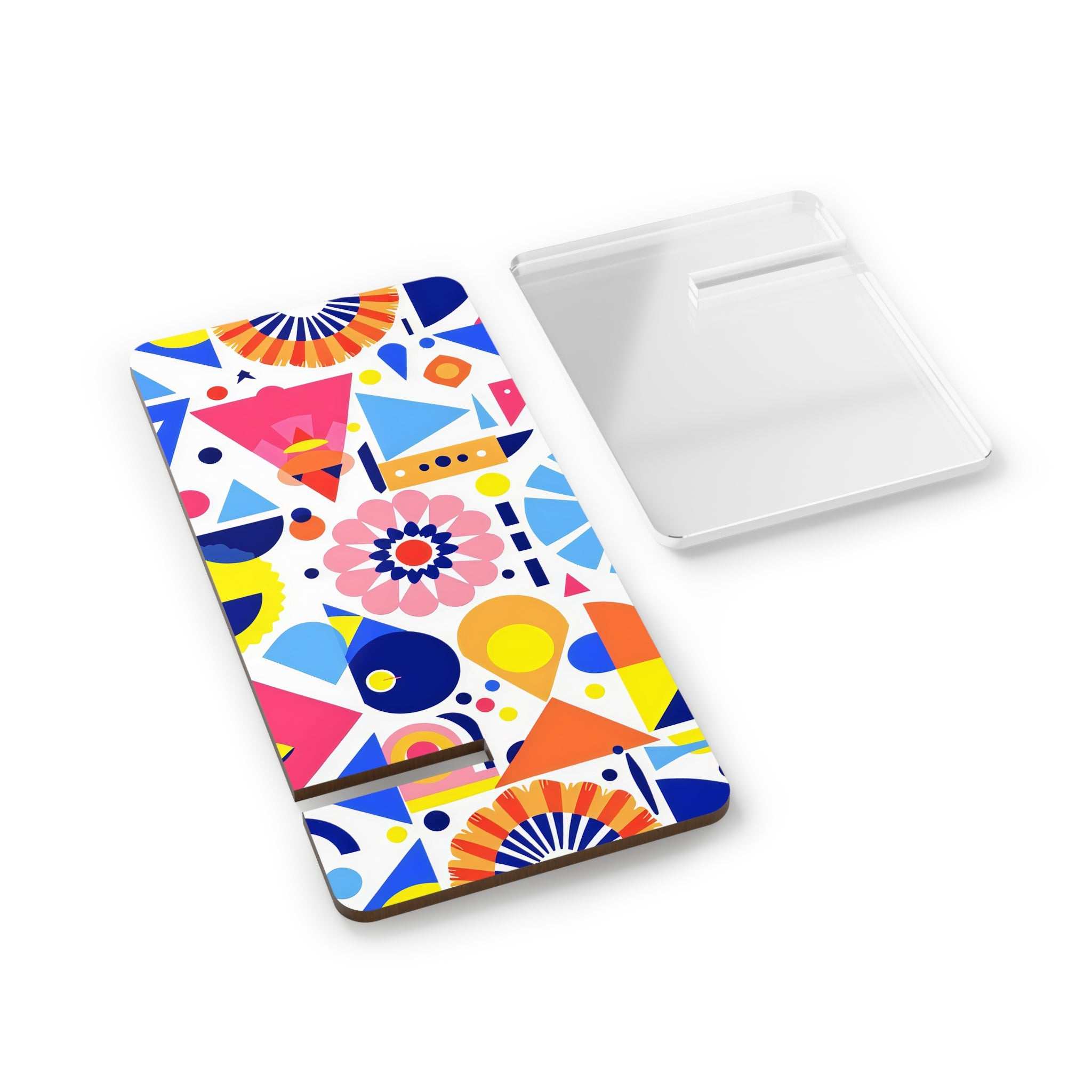 Bright Geometric Print Phone Display Stand