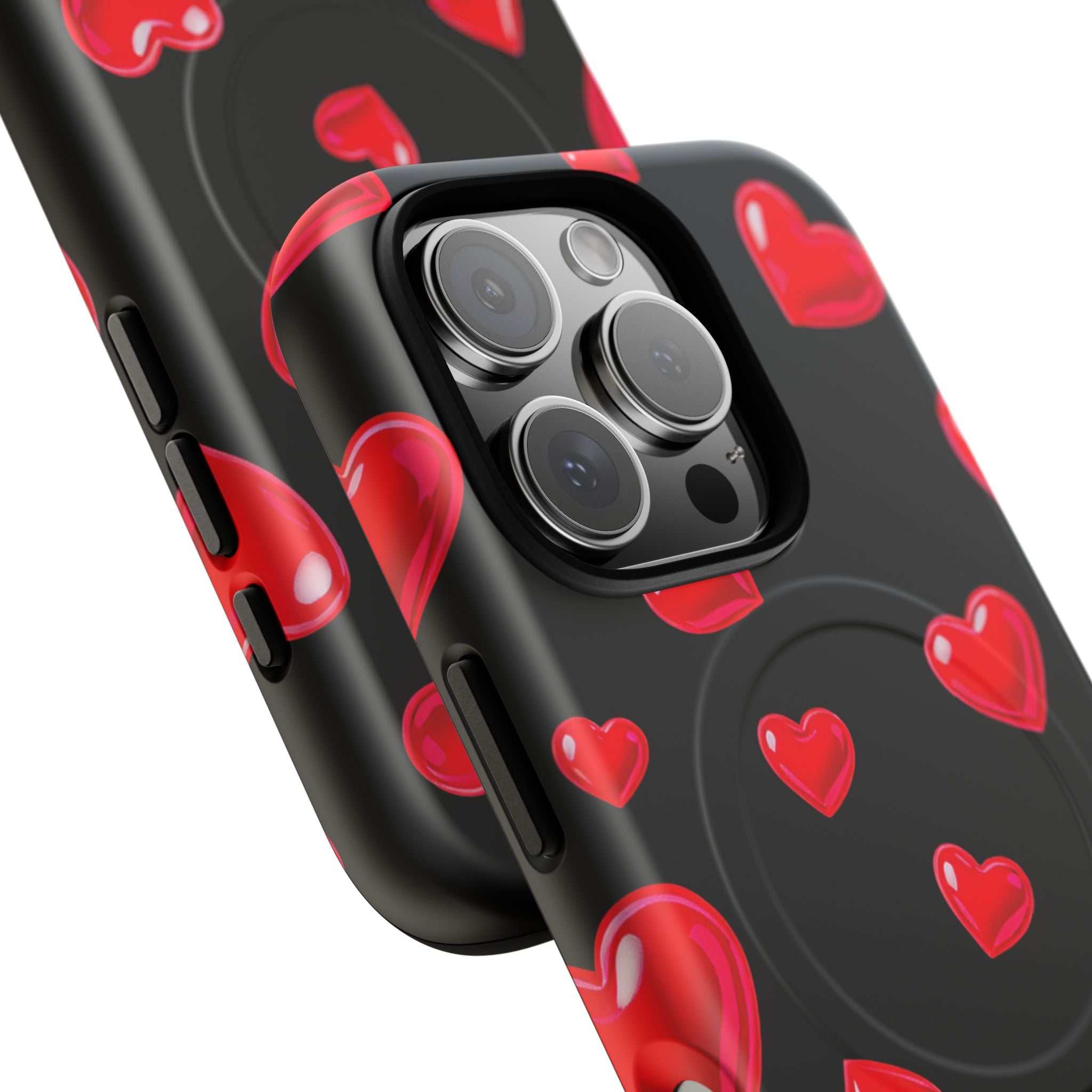 Black Hearts iPhone Magsafe Phone Case