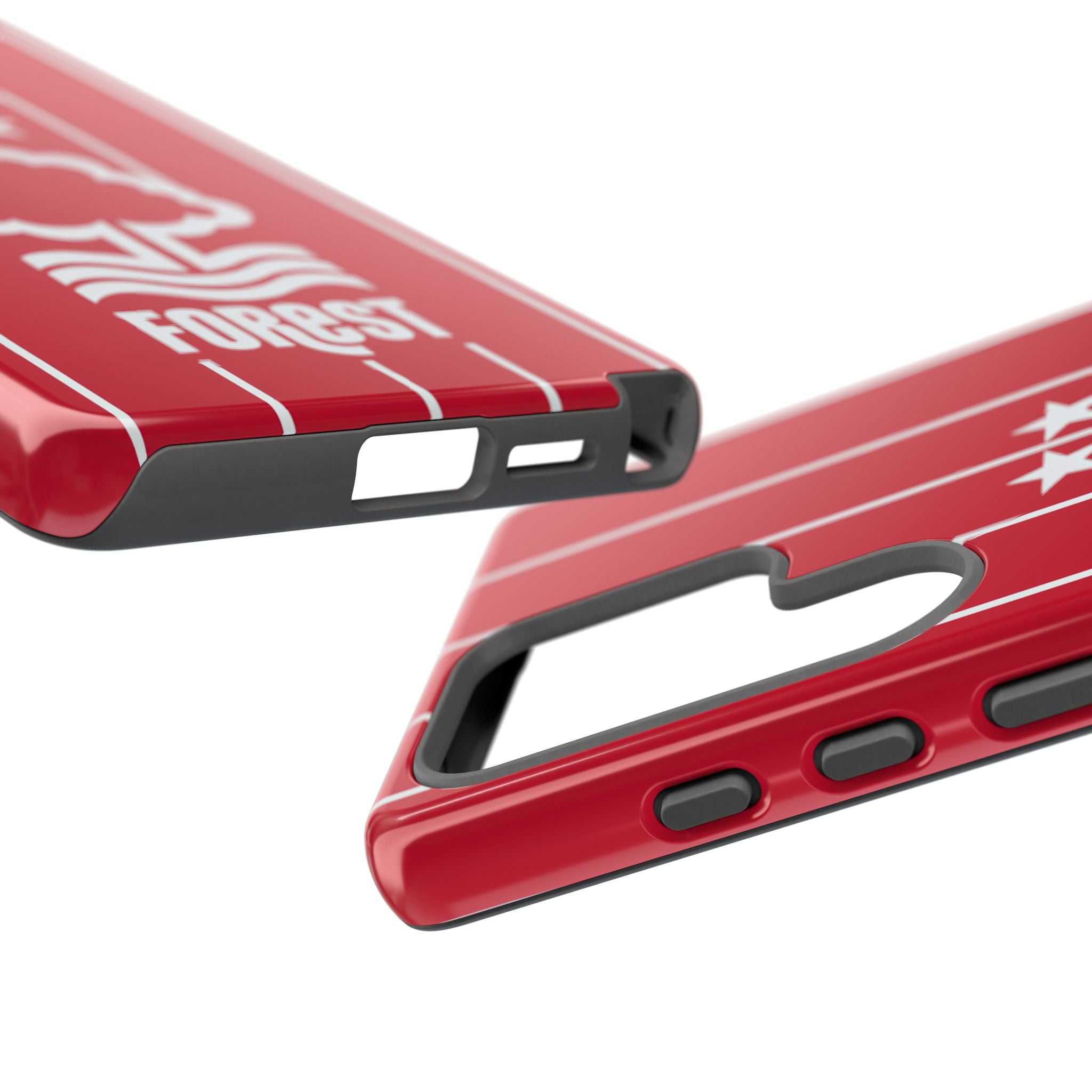 Nottingham Forest Magnetic Samsung phone case in red with protective dual-layer design and wireless charging compatibility