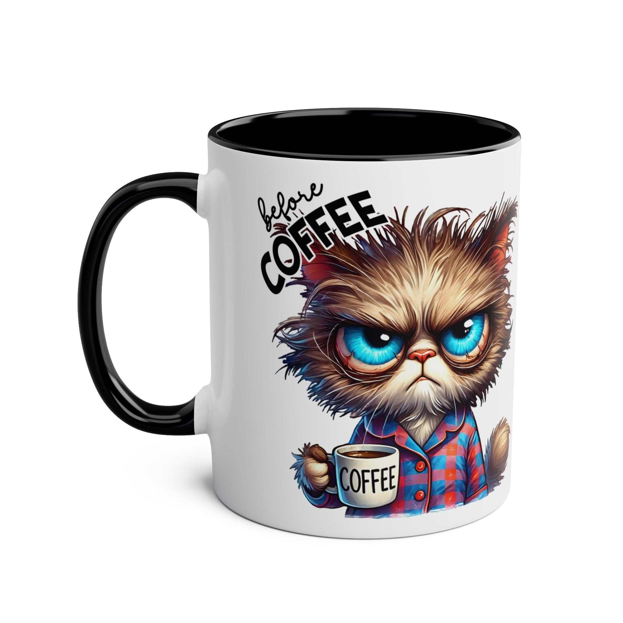 Fun Sarcastic Coffee Mug with Cartoon Design, 11oz Ceramic, Glossy Finish