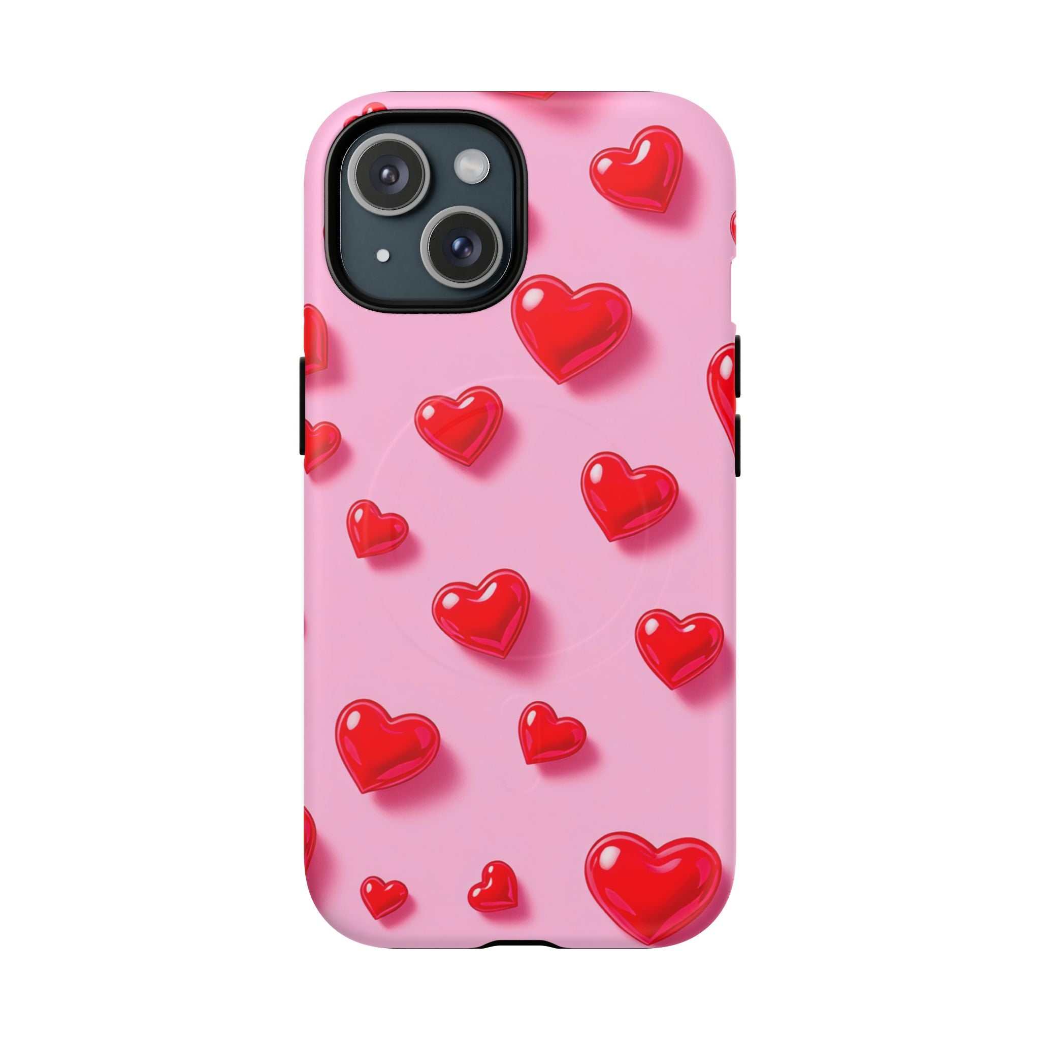 Pink Hearts iPhone Magsafe Phone Case