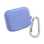 Sky blue hard shell protective case for AirPods and AirPods Pro with carabiner clip