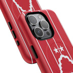 Nottingham Forest MagSafe iPhone case with red design, club crest, shock-absorbing layers, and wireless charging compatibility