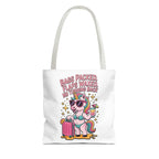 Fun unicorn travel tote bag with cheeky design and colorful handles, durable and lightweight for everyday use