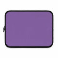 Durable purple laptop sleeve with neoprene material, soft foam lining, dual zipper, and waterproof design for protection and style