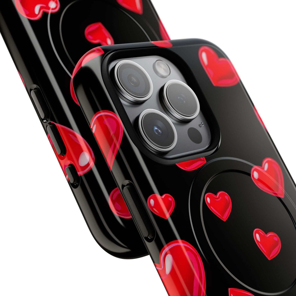 Black Hearts iPhone Magsafe Phone Case