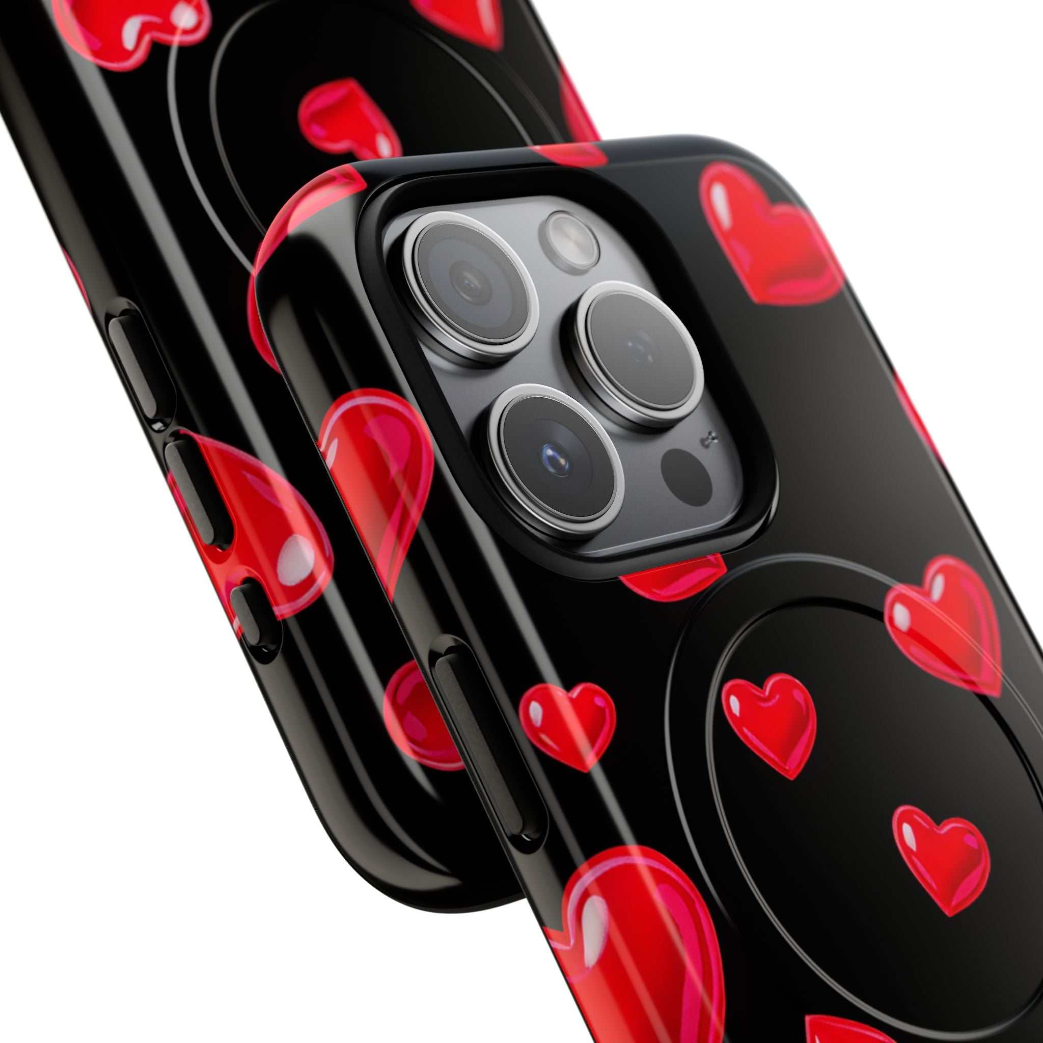 Black Hearts iPhone Magsafe Phone Case
