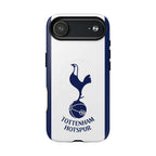 Tottenham FC MagSafe iPhone case with club colors and crest, dual-layer protection, and MagSafe compatibility.