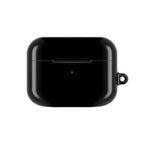 Black AirPods Pro protective hard shell case with glossy finish and secure fit
