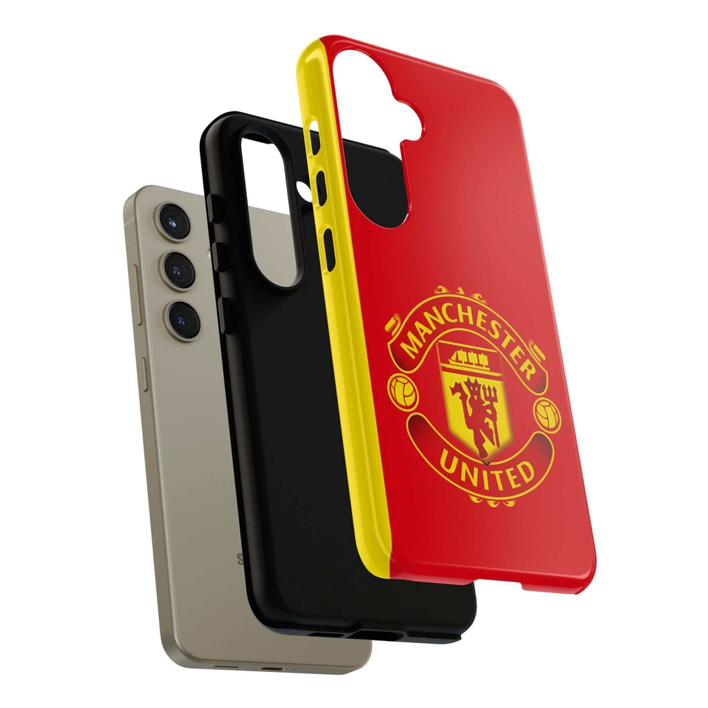 Manchester United Magnetic Samsung Case with Red Devils crest and dual-layer protection