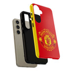 Manchester United Magnetic Samsung Case with Red Devils crest and dual-layer protection