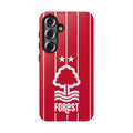 Nottingham Forest Magnetic Samsung Galaxy case in red with shockproof dual-layer protection and wireless charging compatibility