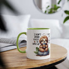Cute sloth coffee mug with cozy sloth illustration, 11oz ceramic, glossy finish.