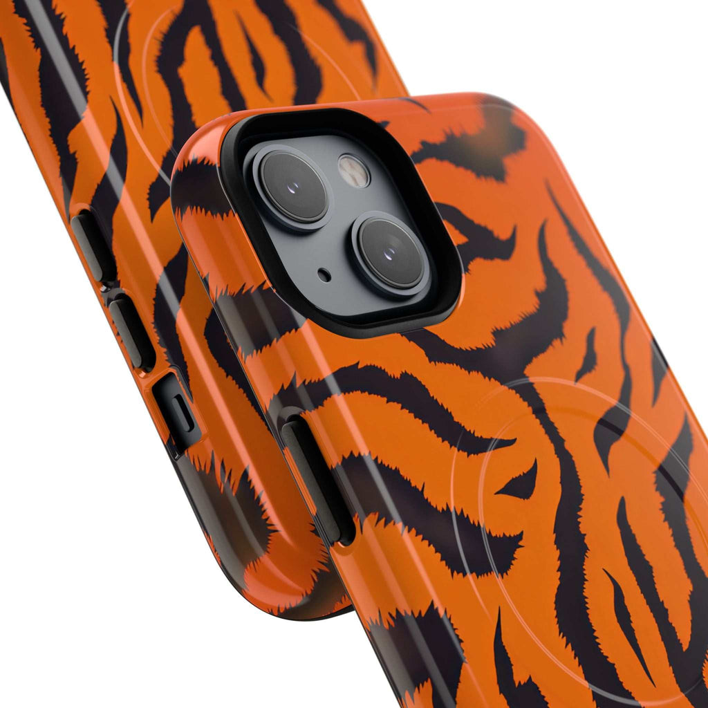 Orange Tiger Print iPhone Magsafe Phone Case