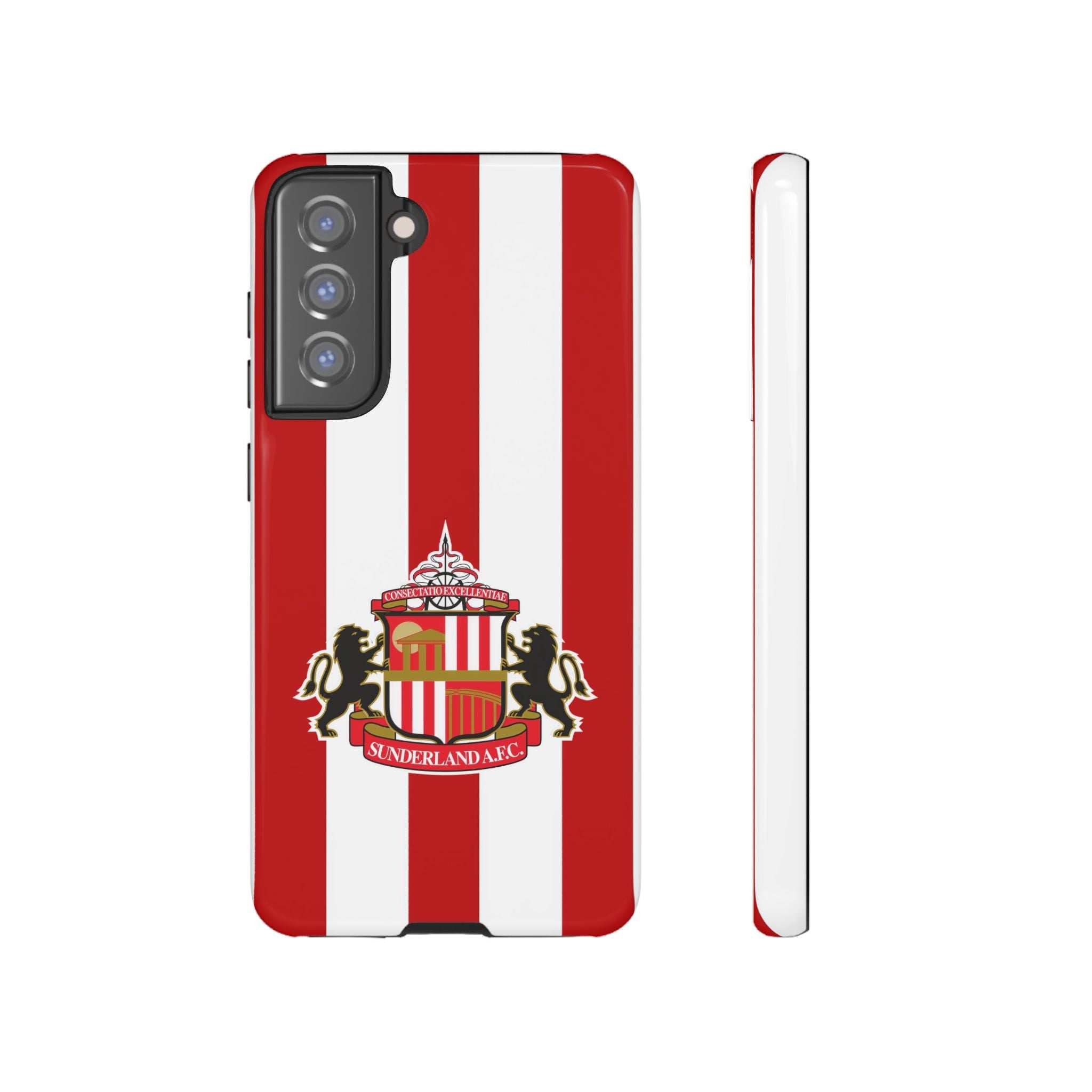 Sunderland FC Magnetic Samsung phone case with red and white colors and shock-absorbing dual layers