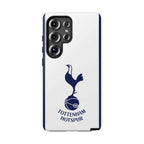 Tottenham FC Magnetic Case Samsung phone cover with white and navy colors and protective dual-layer design
