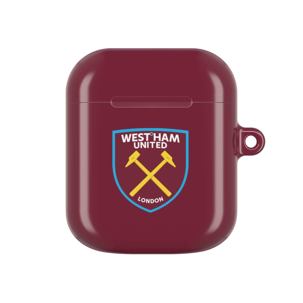 West Ham Utd FC AirPods Pro protective hard case with club crest and claret blue colors