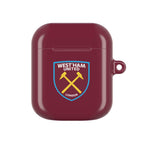 West Ham Utd FC AirPods Pro protective hard case with club crest and claret blue colors