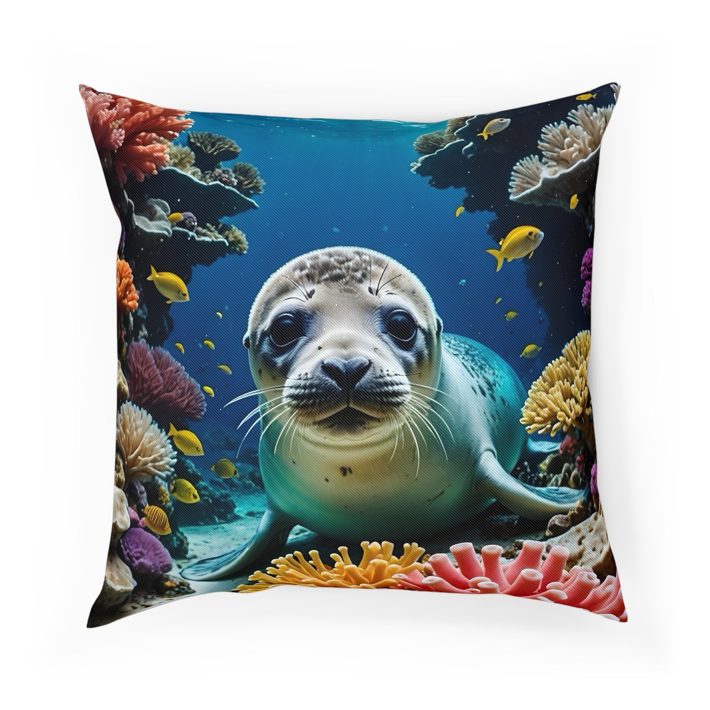 Gorgeous Seal Cotton Drill Square Cushion