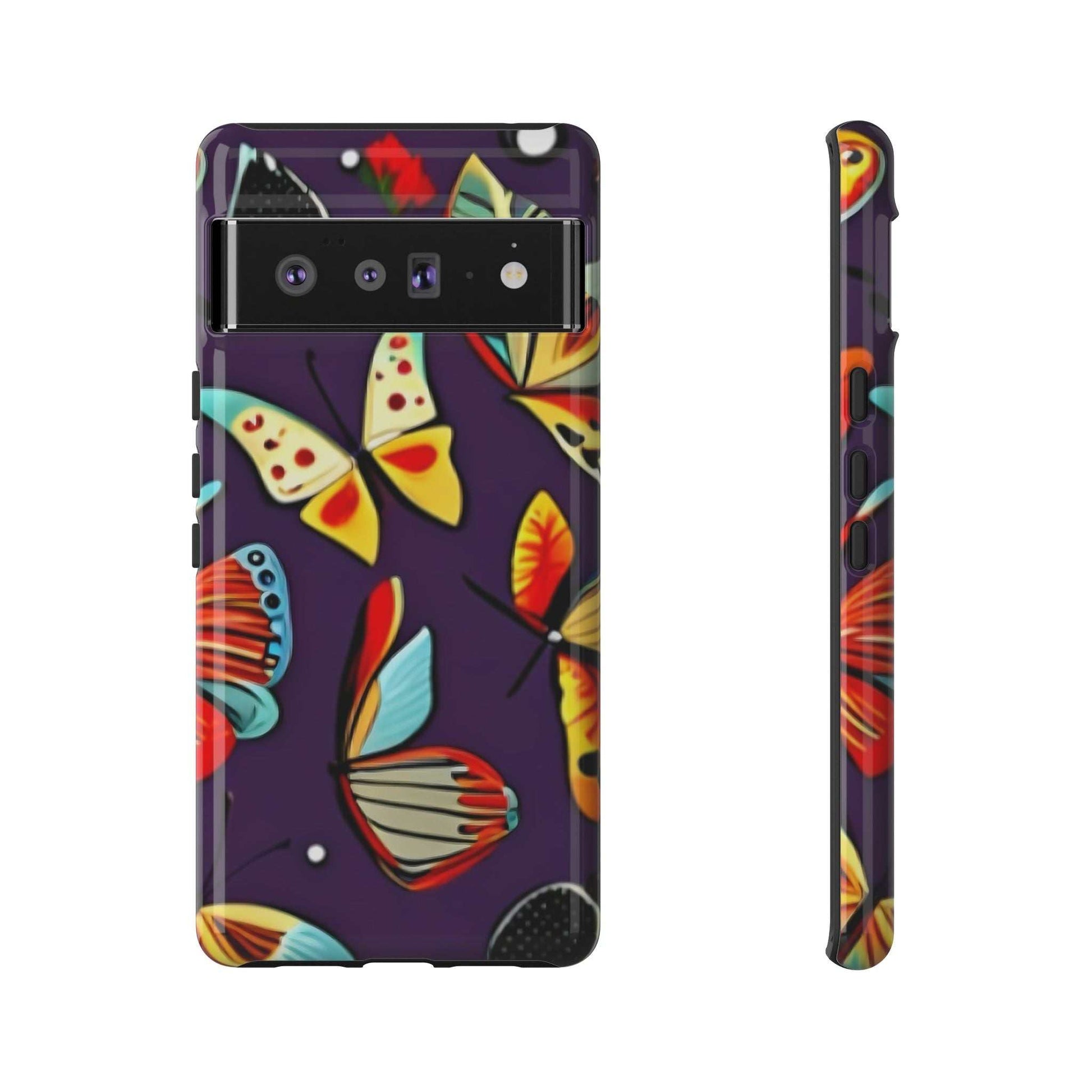 Bright Vibrant Butterfly Google Pixel Phone Case designed by littlebitz