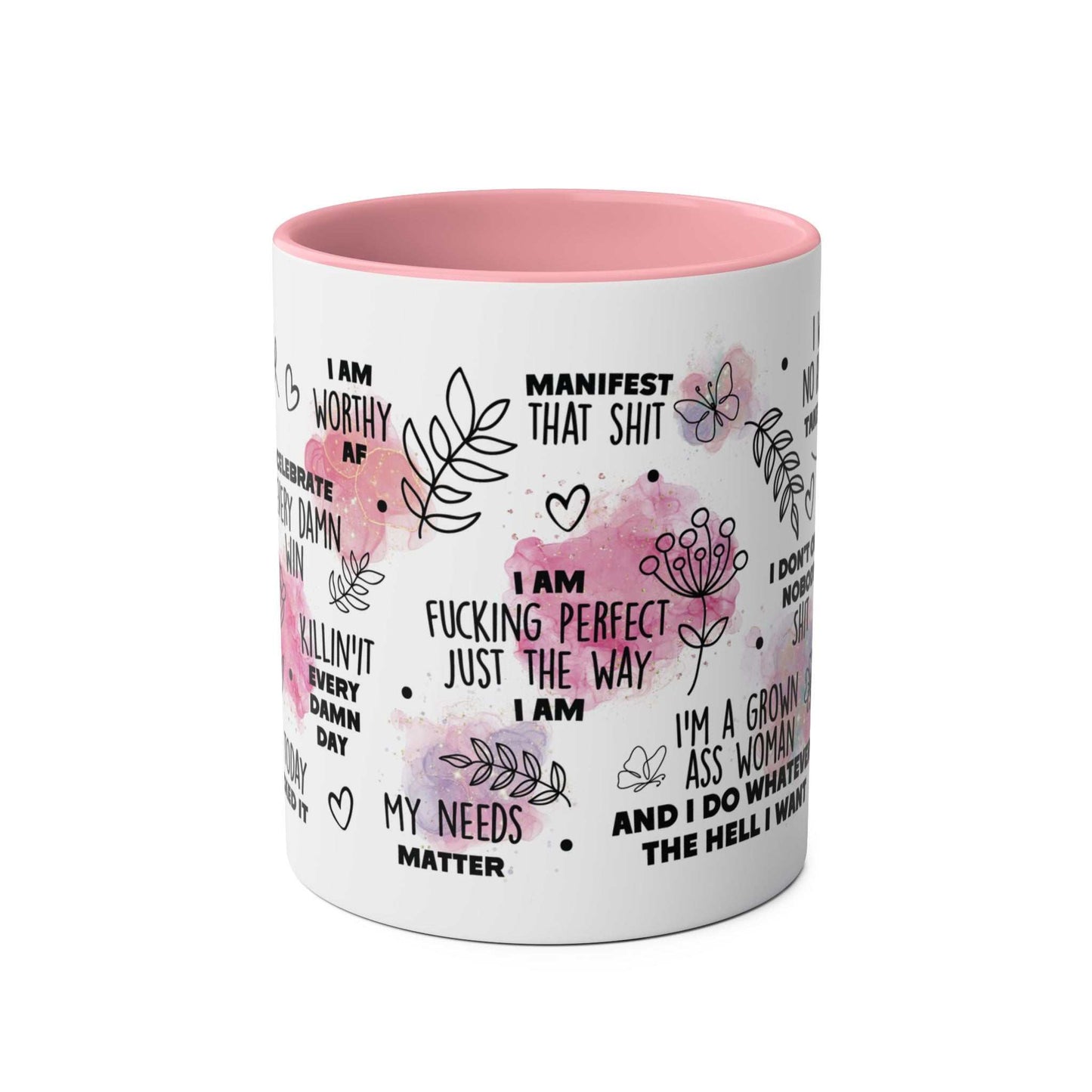 Sweary Quotes Coffee Mug with cheeky sayings, 11oz ceramic, glossy finish