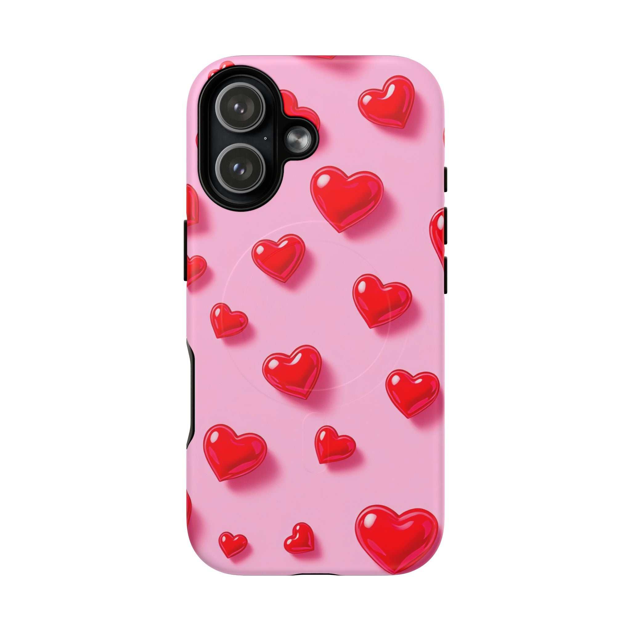 Pink Hearts iPhone Magsafe Phone Case