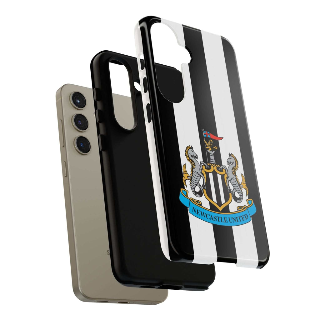 Newcastle United Magnetic Samsung phone case with black and white colors and official-inspired crest, durable dual-layer protection