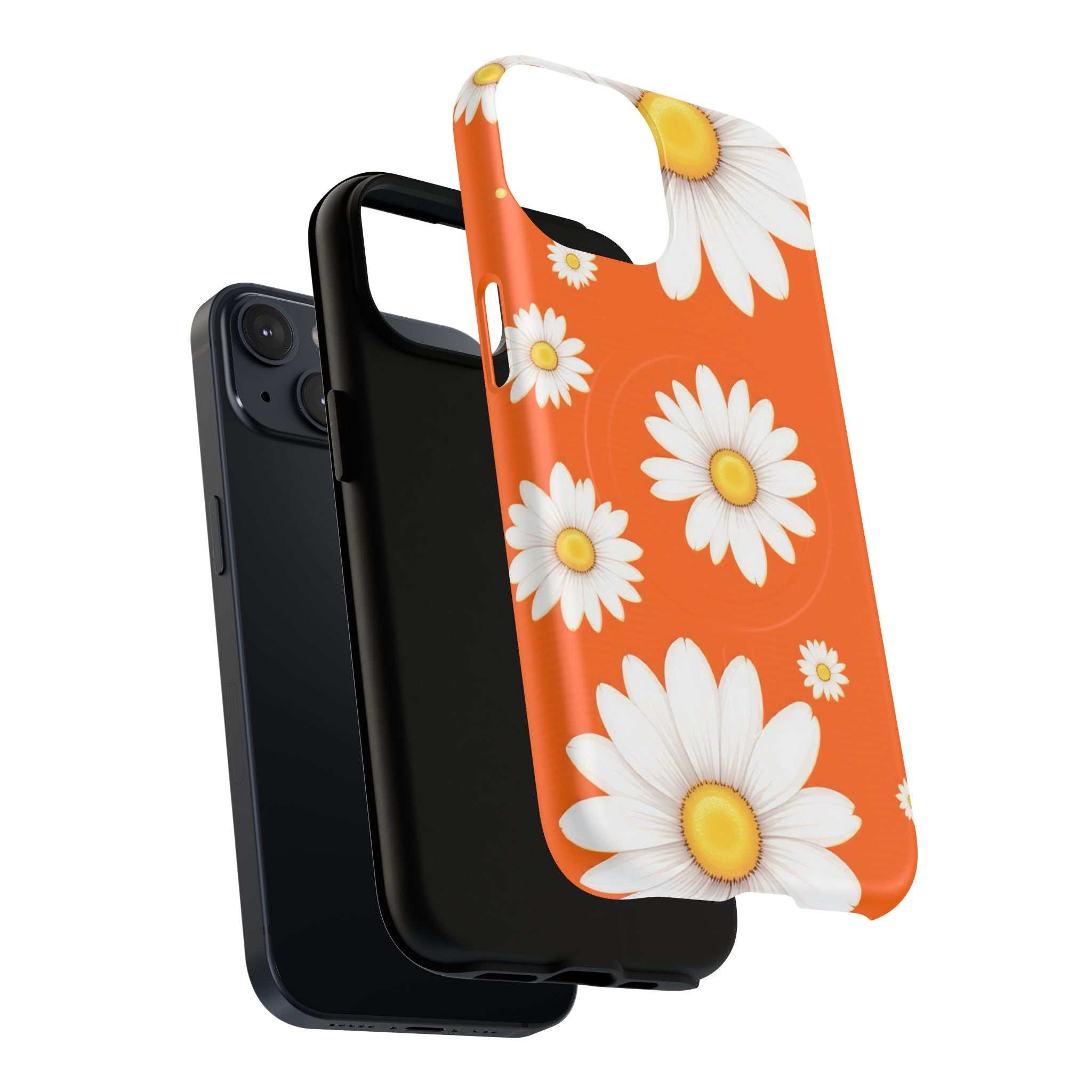 Orange Daisy Design iPhone Magsafe Phone Case