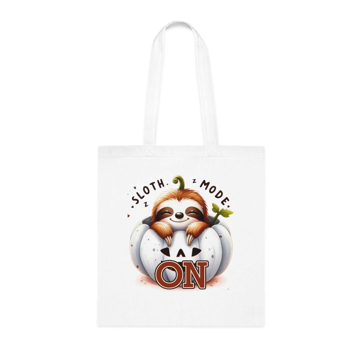 Cotton Tote - Cute Sloth Tote Bag with vibrant sloth design, durable 100% cotton, perfect for stylish everyday use.