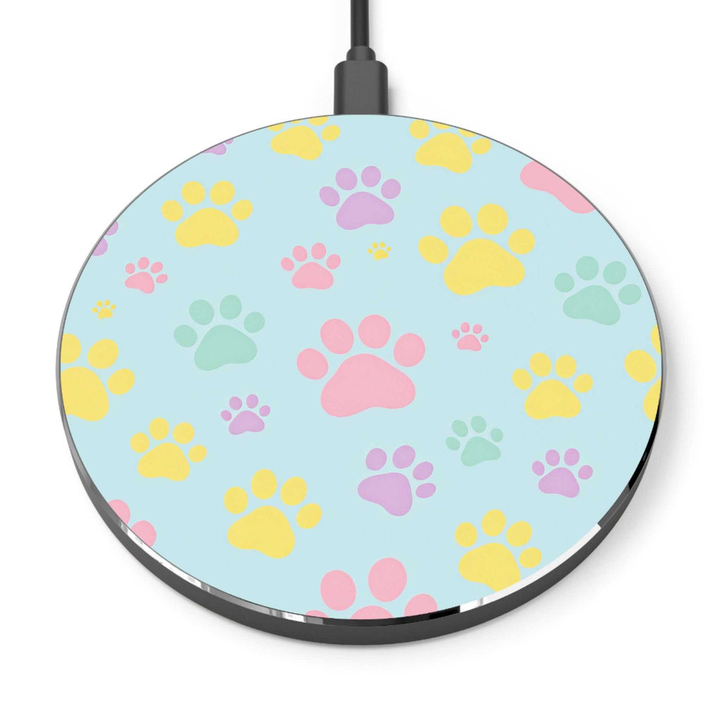 Pastel Doggy Paw Design Wireless Charger