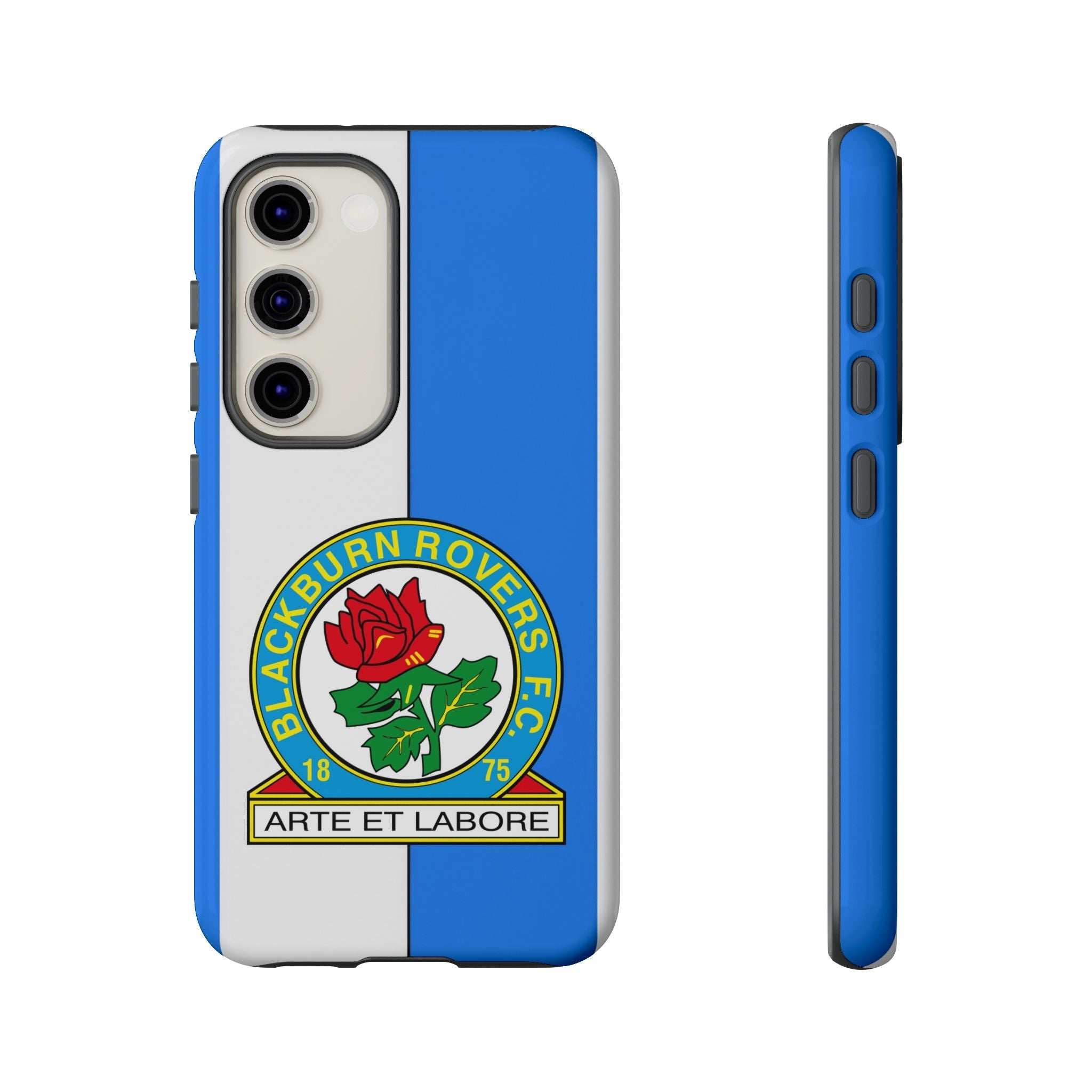 Blackburn Rovers Magnetic Samsung phone case with blue and white colors and protective dual-layer design