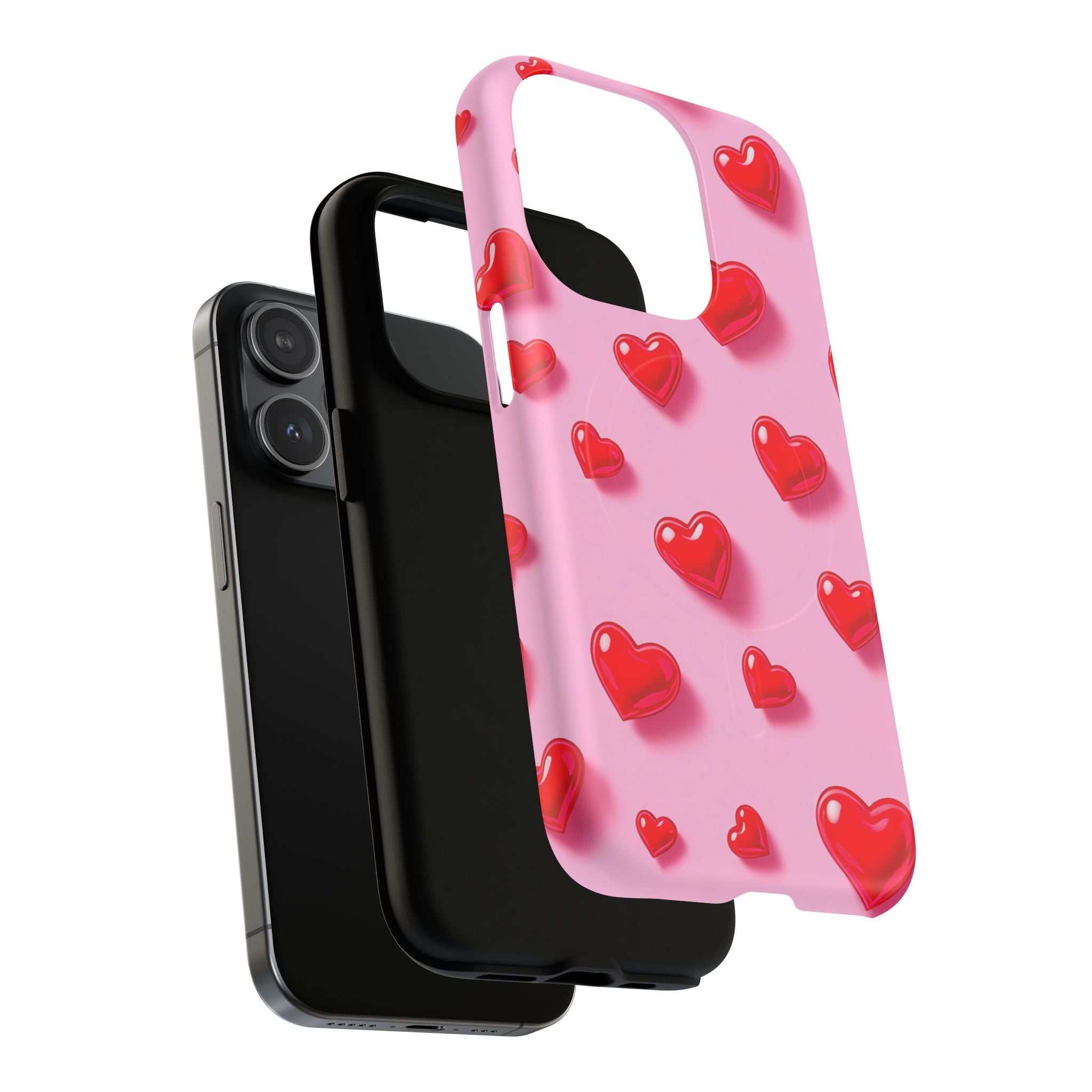 Pink Hearts iPhone Magsafe Phone Case