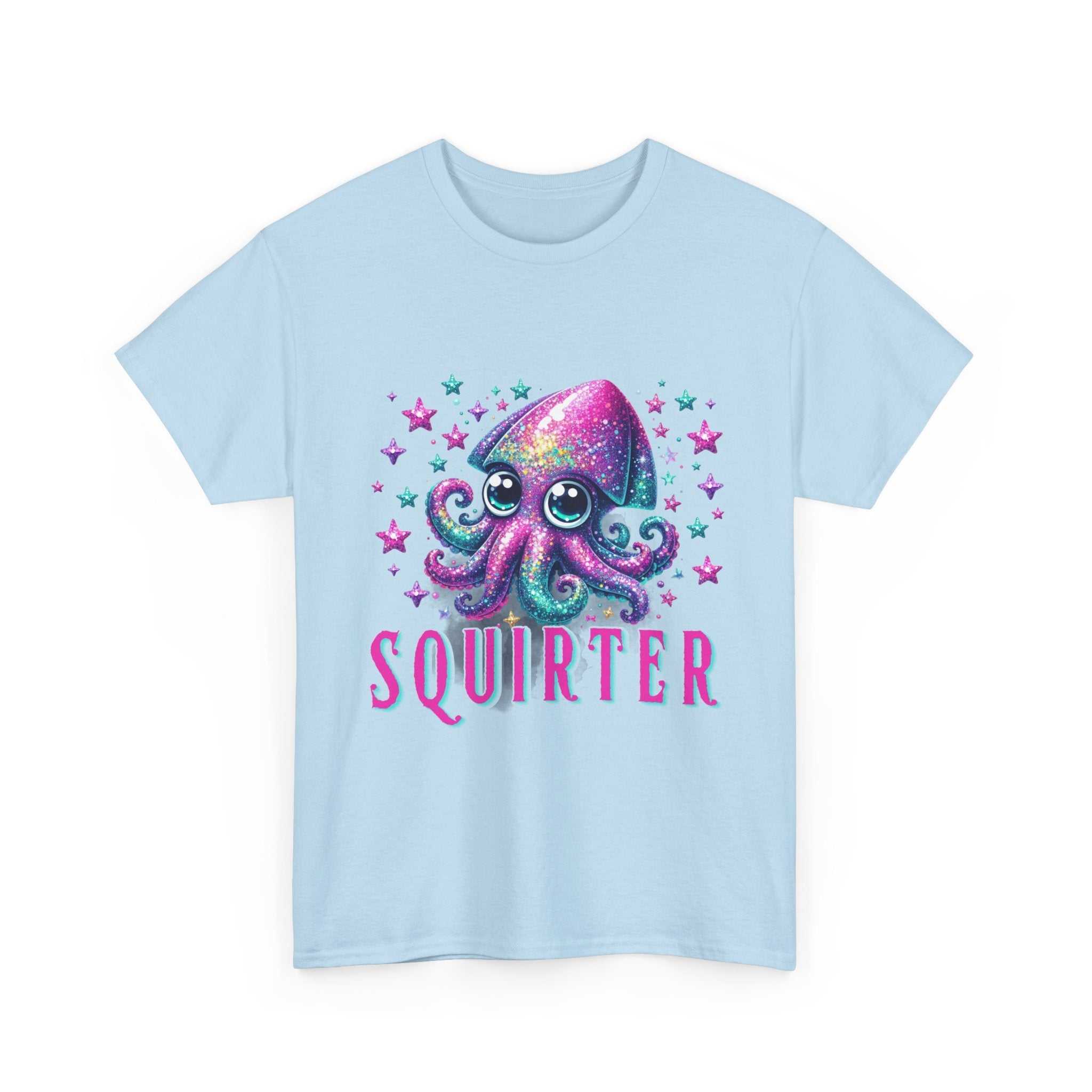 Squirter Fun Squid T-Shirt with cheeky squid design on soft cotton fabric