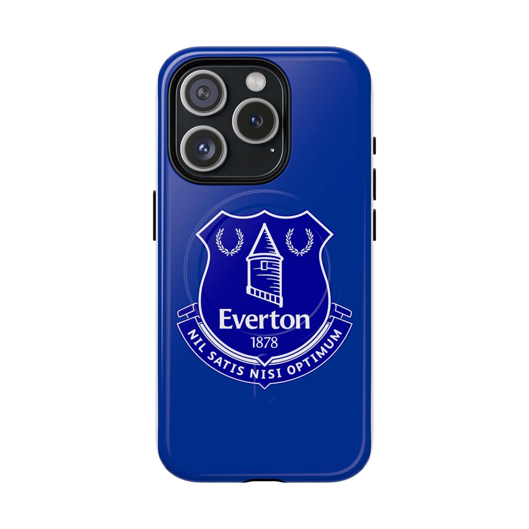 Everton Fc Magsafe iPhone Case in royal blue with club crest, dual-layer protection, MagSafe compatible, slim and durable design