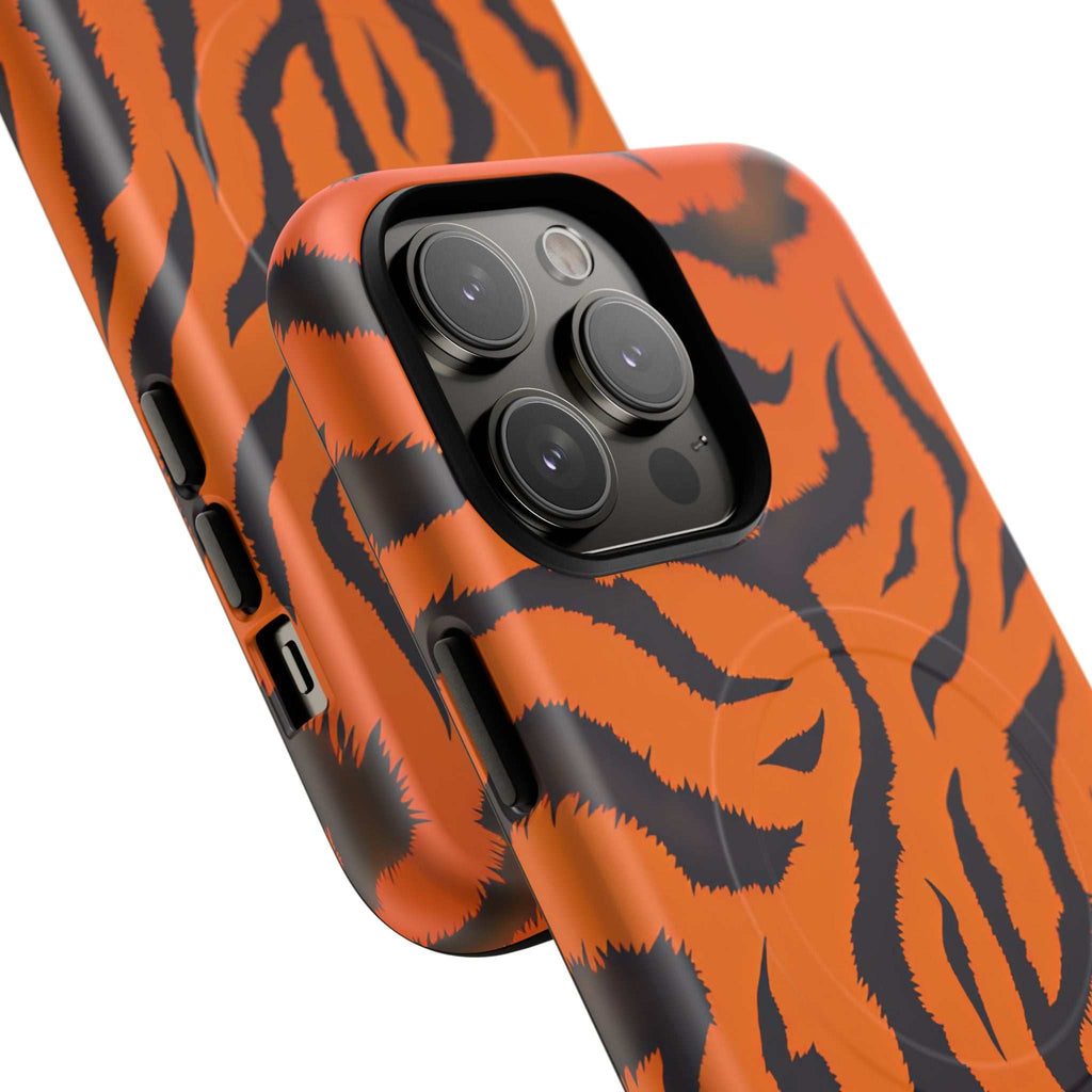 Orange Tiger Print iPhone Magsafe Phone Case