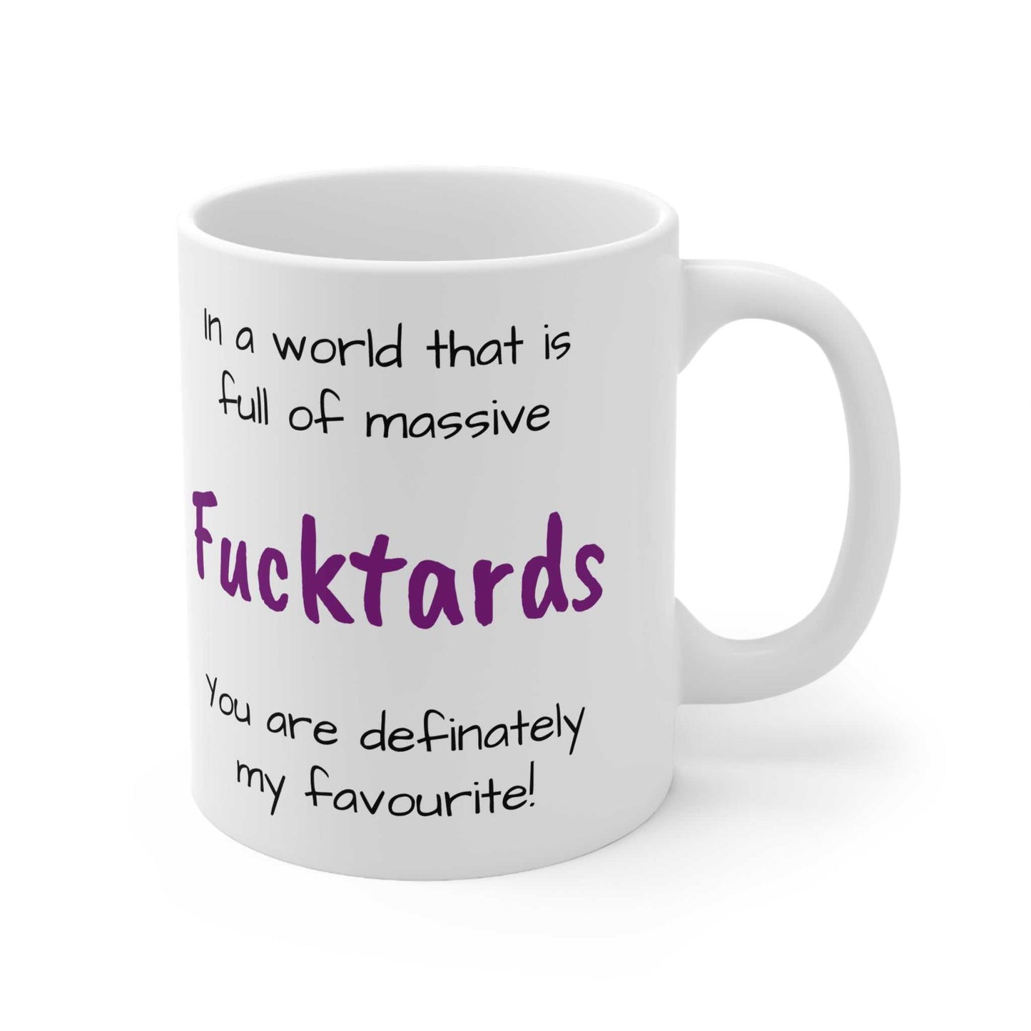 Cheeky Rude Massive Fucktards Ceramic Mug Created By Littlebitz